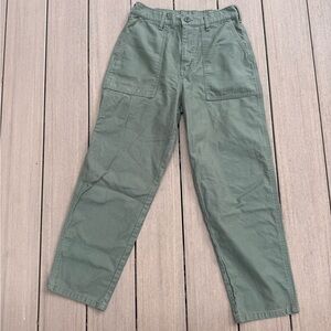 Stan Ray Women’s Olive High Waisted Cargo Pants — Size 27/28